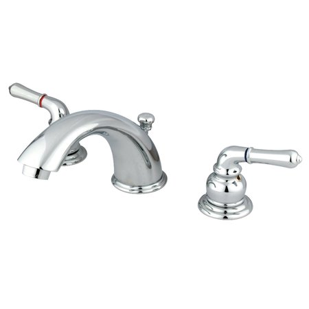 KINGSTON BRASS KB961B Widespread Bathroom Faucet, Polished Chrome KB961B